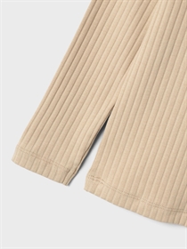 NAME IT Langærmet Rib Bluse Nosias White Pepper 
